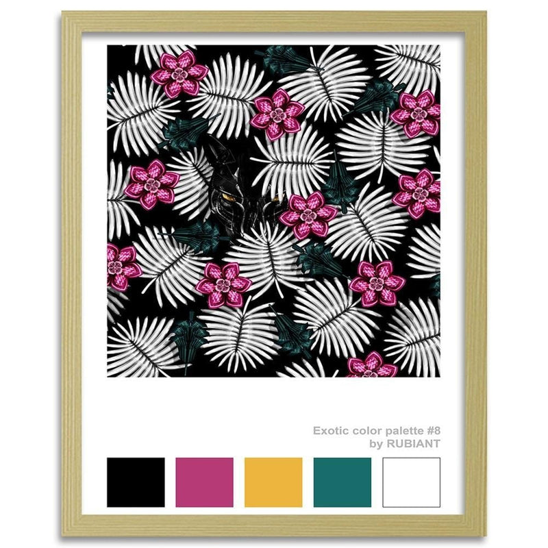 Glezna bēšā rāmī - Artwork Tropical Pink  Home Trends DECO