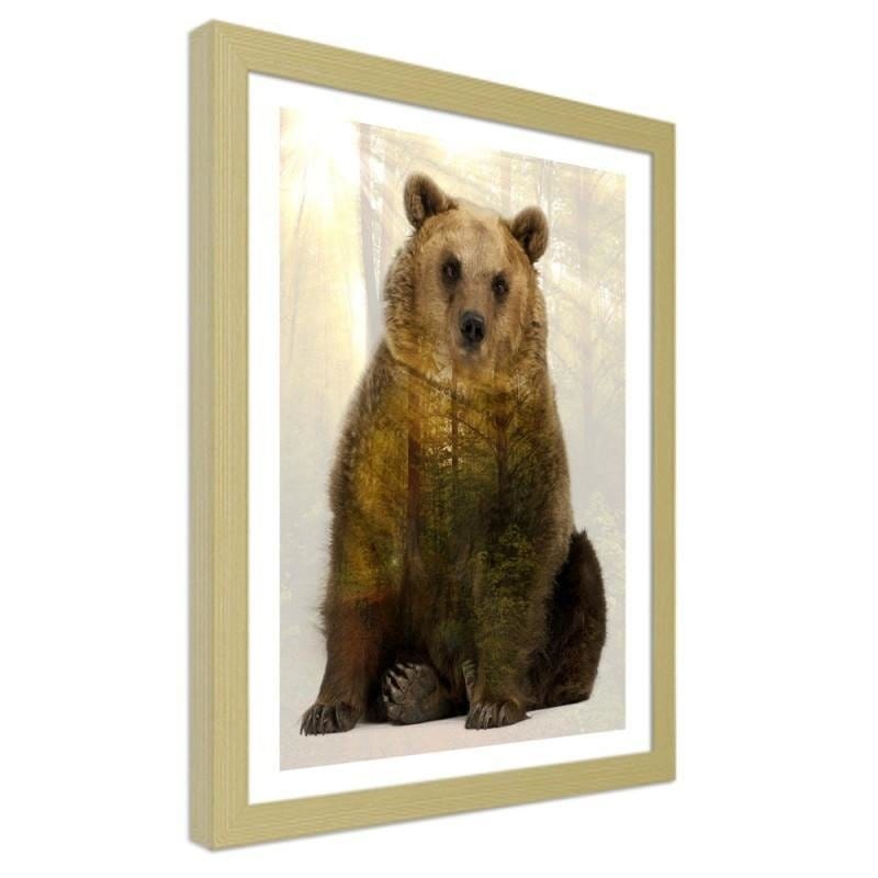 Glezna bēšā rāmī - Bear  Home Trends DECO