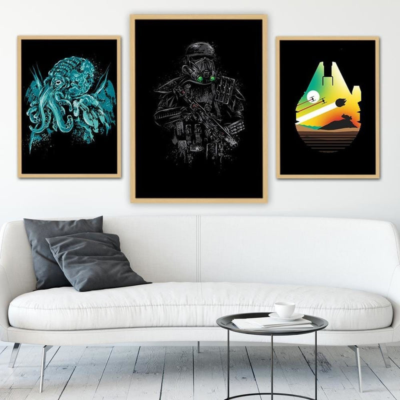 Glezna bēšā rāmī - Death Trooper Black  Home Trends DECO