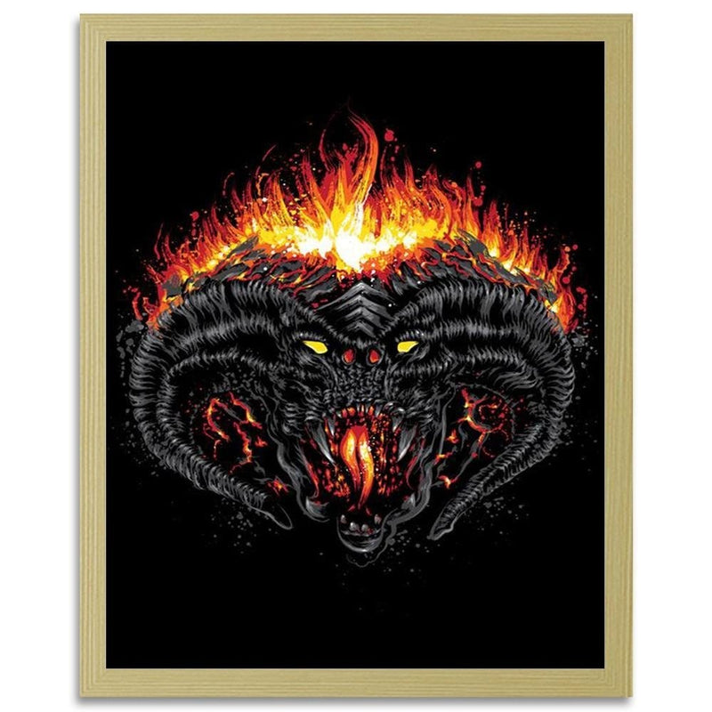 Glezna bēšā rāmī - Demon Of Morgoth Black  Home Trends DECO