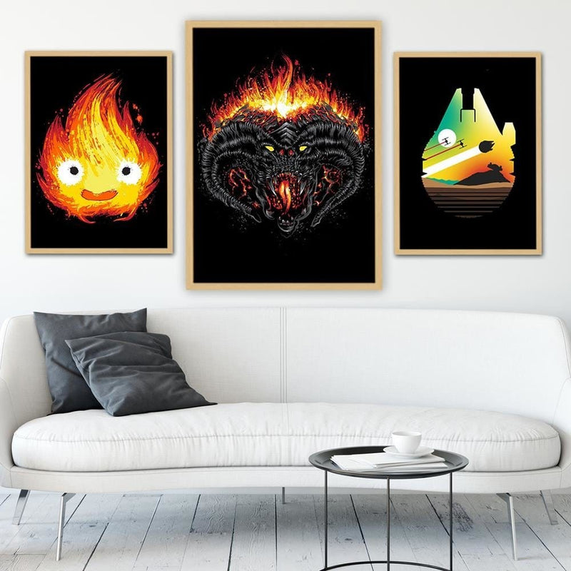 Glezna bēšā rāmī - Demon Of Morgoth Black  Home Trends DECO