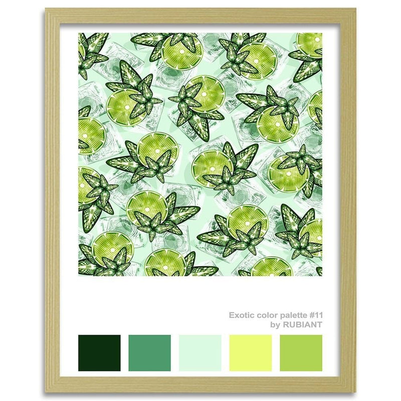 Glezna bēšā rāmī - Digital Art Green  Home Trends DECO