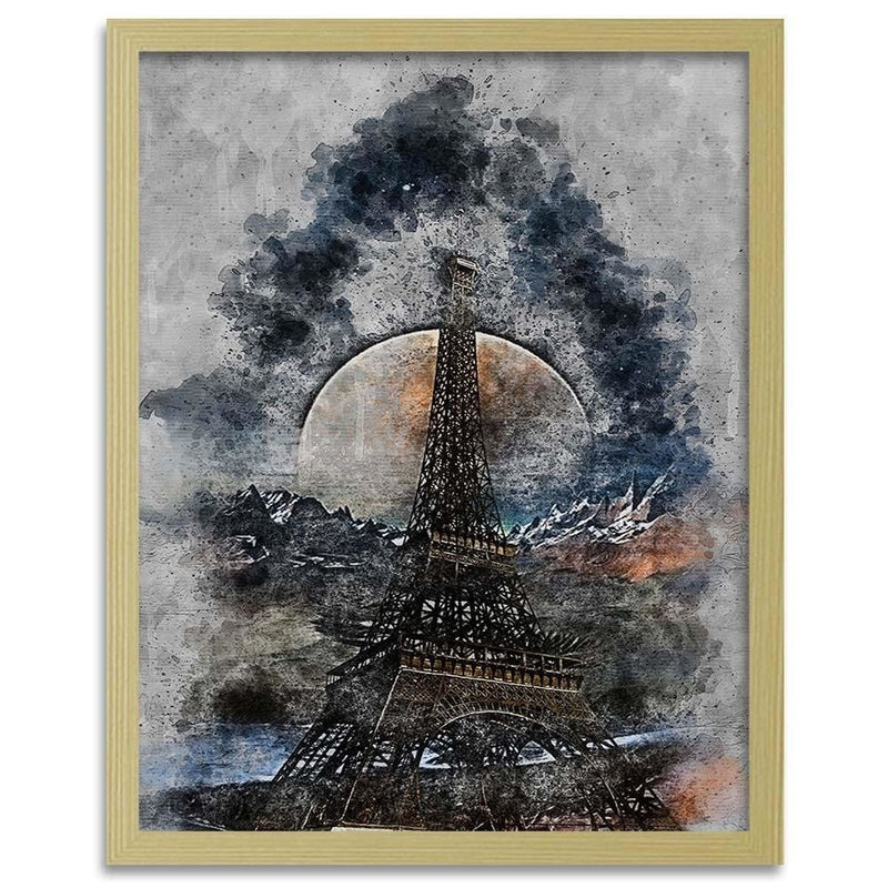 Glezna bēšā rāmī - Eiffel Tower  Home Trends DECO