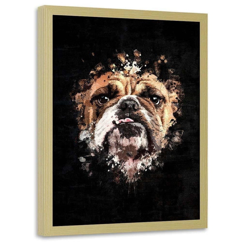 Glezna bēšā rāmī - English Bulldog  Home Trends DECO