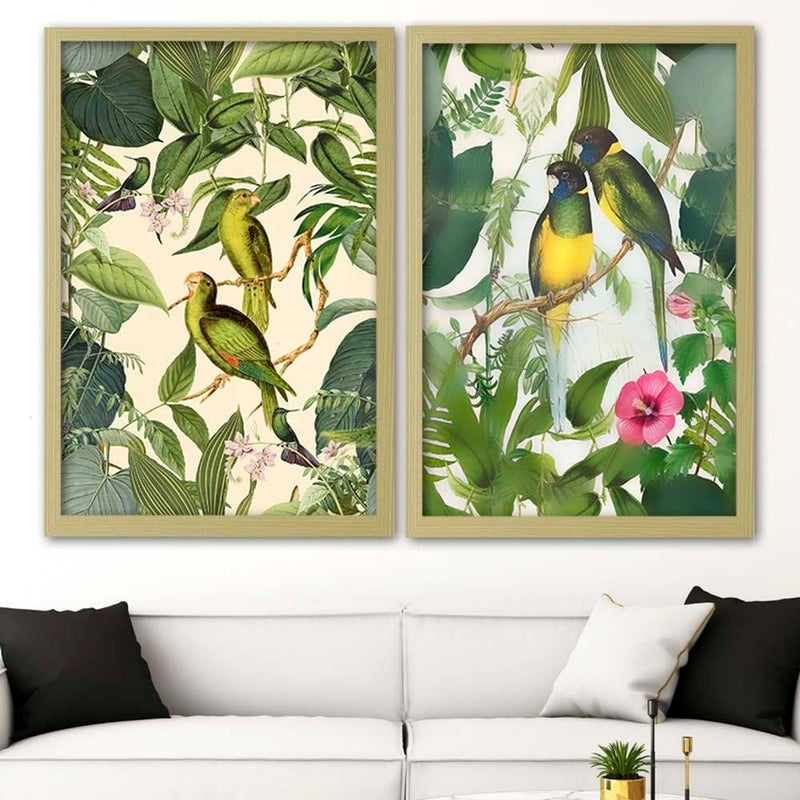 Glezna bēšā rāmī - Exotic Birds  Home Trends DECO