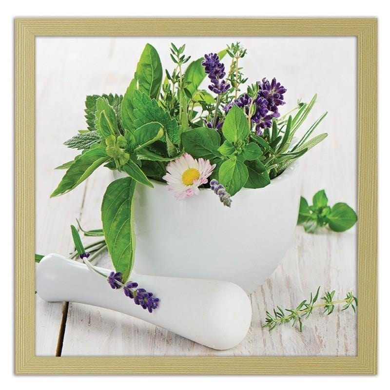 Glezna bēšā rāmī - Fresh herbs  Home Trends DECO