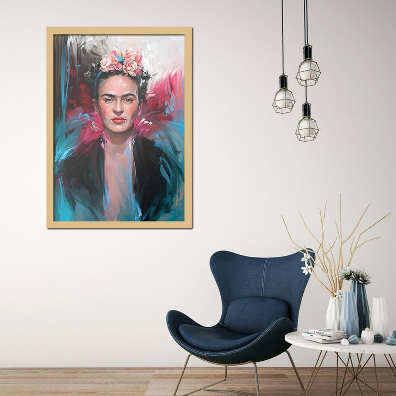Glezna bēšā rāmī - Frida  Home Trends DECO