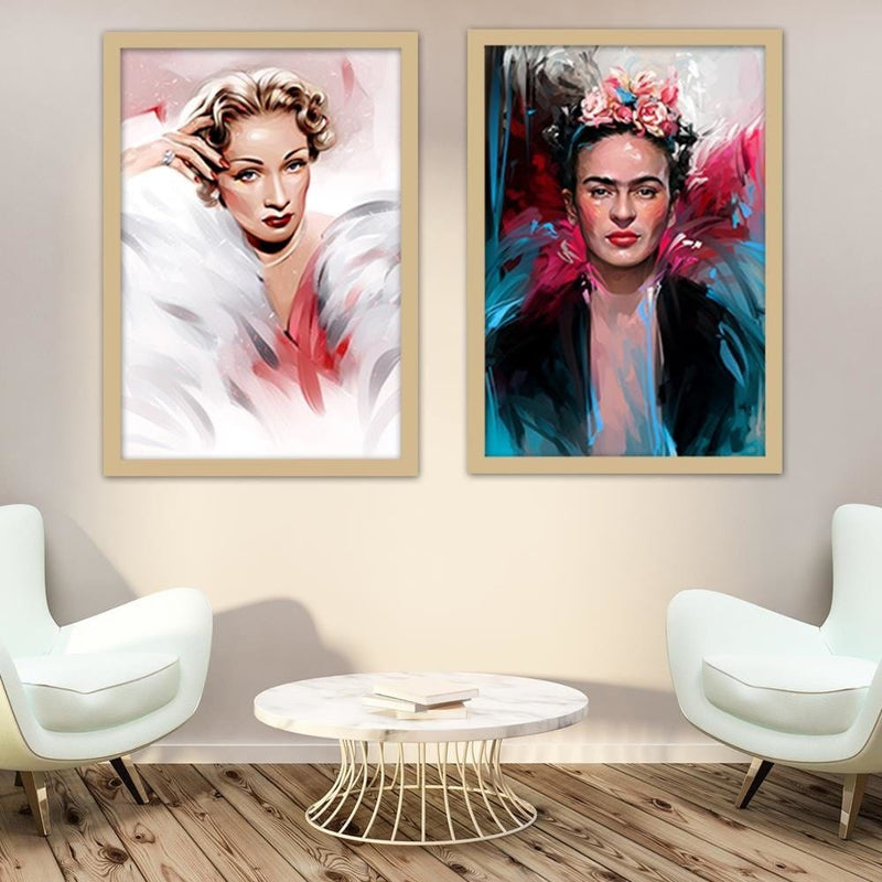 Glezna bēšā rāmī - Frida  Home Trends DECO