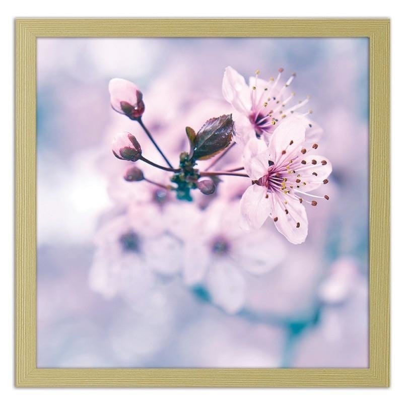 Glezna bēšā rāmī - Fruit tree branch with pink flowers  Home Trends DECO