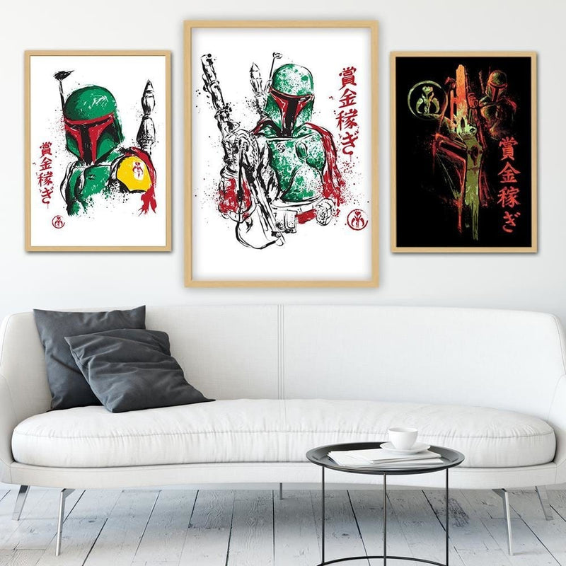 Glezna bēšā rāmī - Galactic Assassin Green  Home Trends DECO