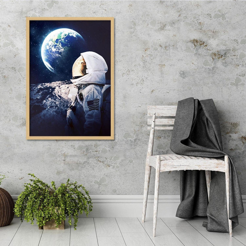 Glezna bēšā rāmī - Galaxy Art Print Blue  Home Trends DECO