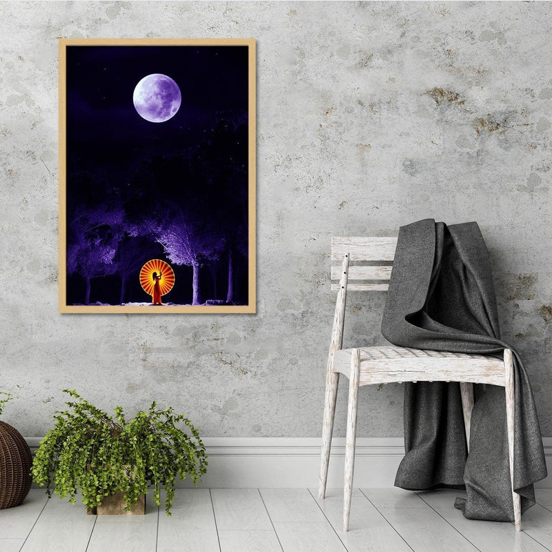 Glezna bēšā rāmī - Giclée Art Print Purple  Home Trends DECO