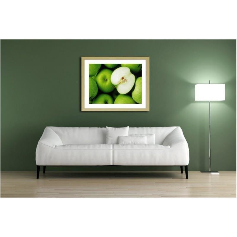 Glezna bēšā rāmī - Green apples  Home Trends DECO