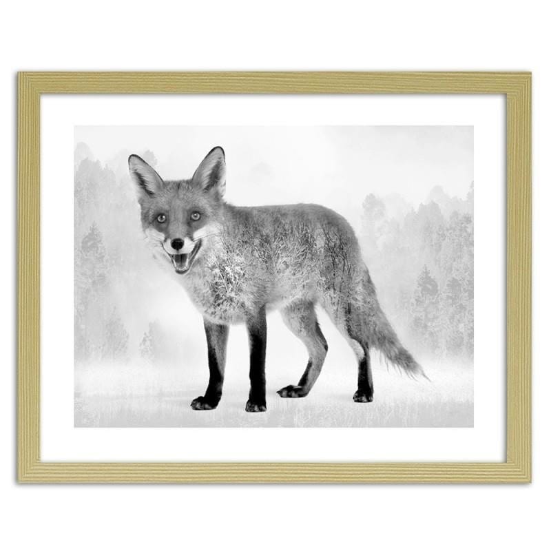 Glezna bēšā rāmī - Grey fox 2  Home Trends DECO