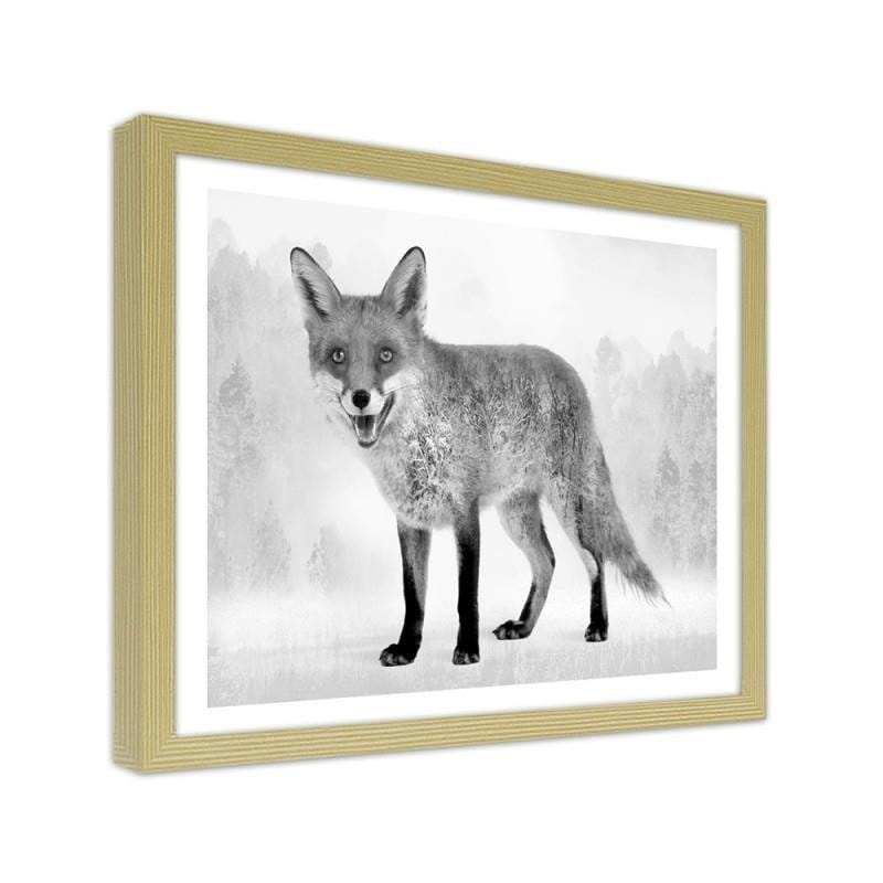 Glezna bēšā rāmī - Grey fox 2  Home Trends DECO