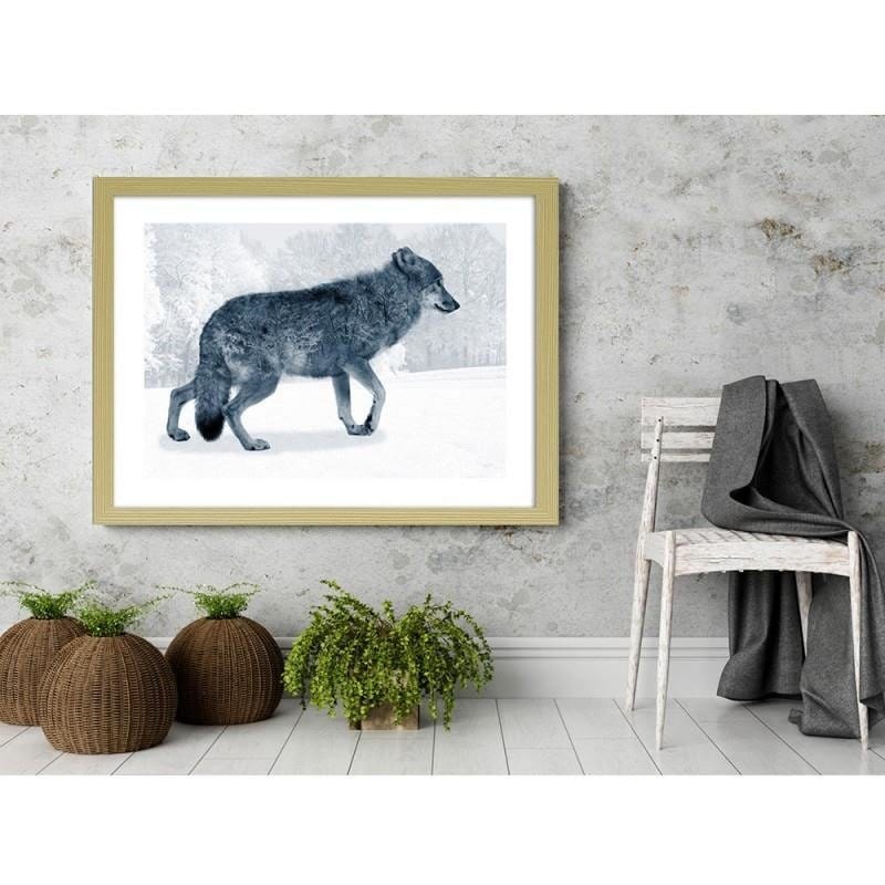 Glezna bēšā rāmī - Grey wolf  Home Trends DECO