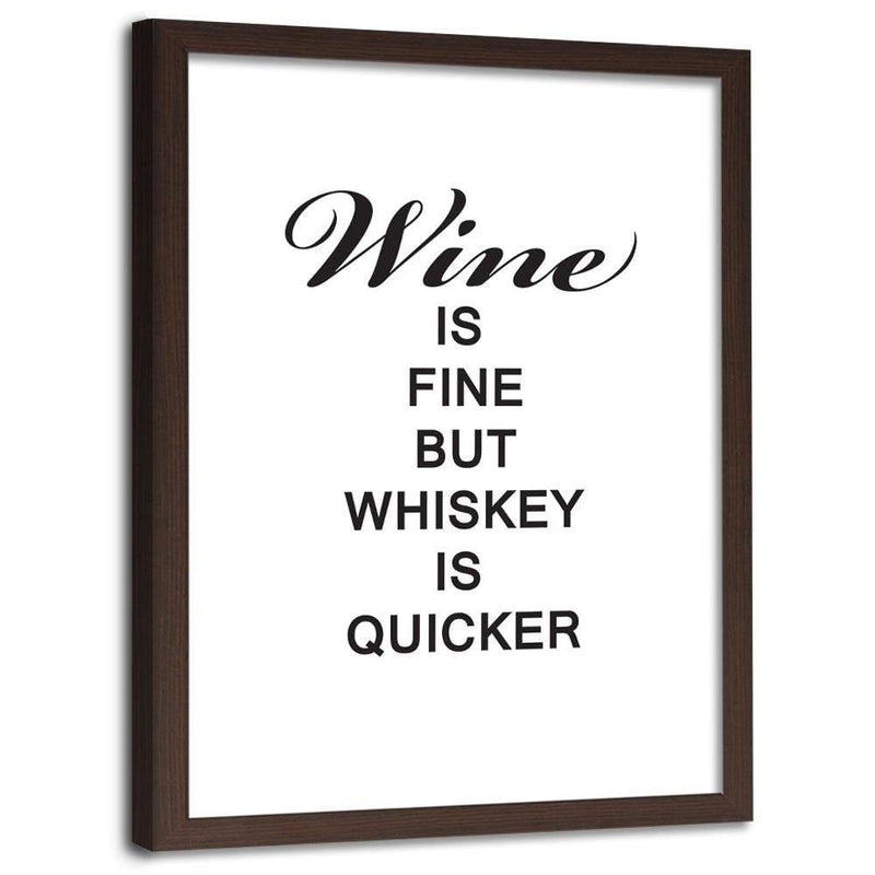 Glezna brūnā rāmī - Wine And Whiskey  Home Trends DECO