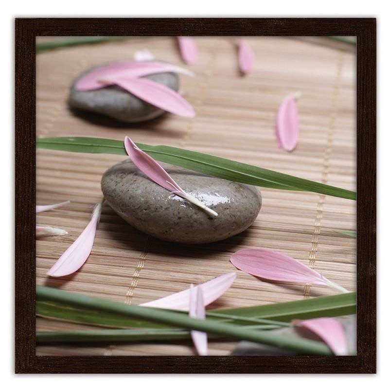 Glezna brūnā rāmī - Zen flower petals  Home Trends DECO