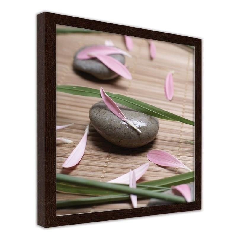 Glezna brūnā rāmī - Zen flower petals  Home Trends DECO