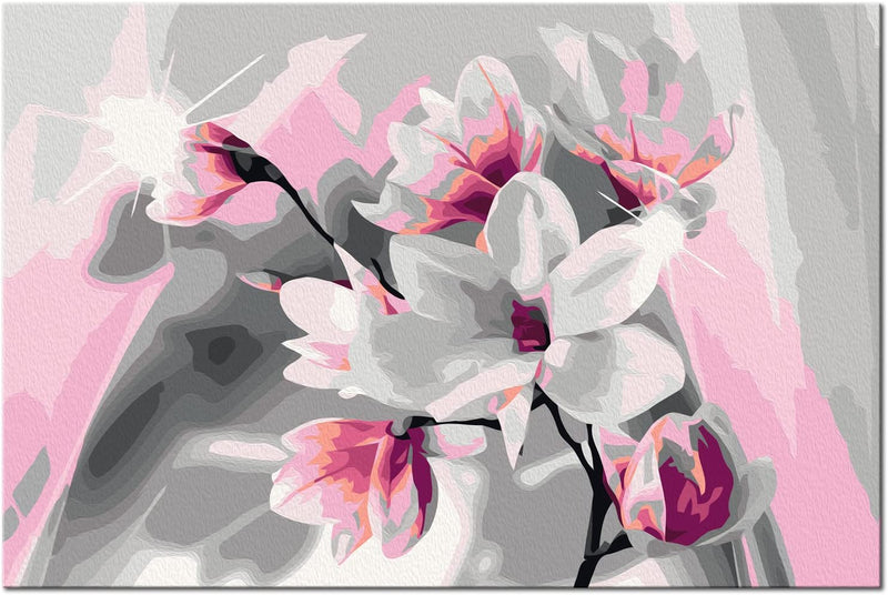 Glezna izkrāso pēc cipariem - Magnolia (Grey Background) 60x40 cm Artgeist