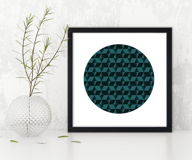 Glezna melnā rāmī - Abstract Circle 4  Home Trends