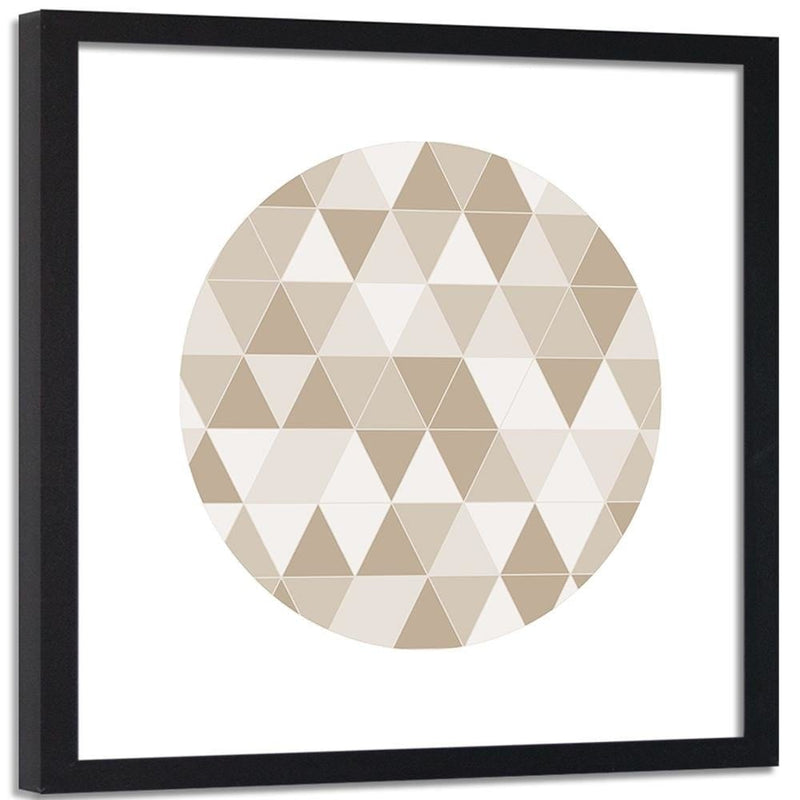 Glezna melnā rāmī - Abstract Geometric Circle  Home Trends