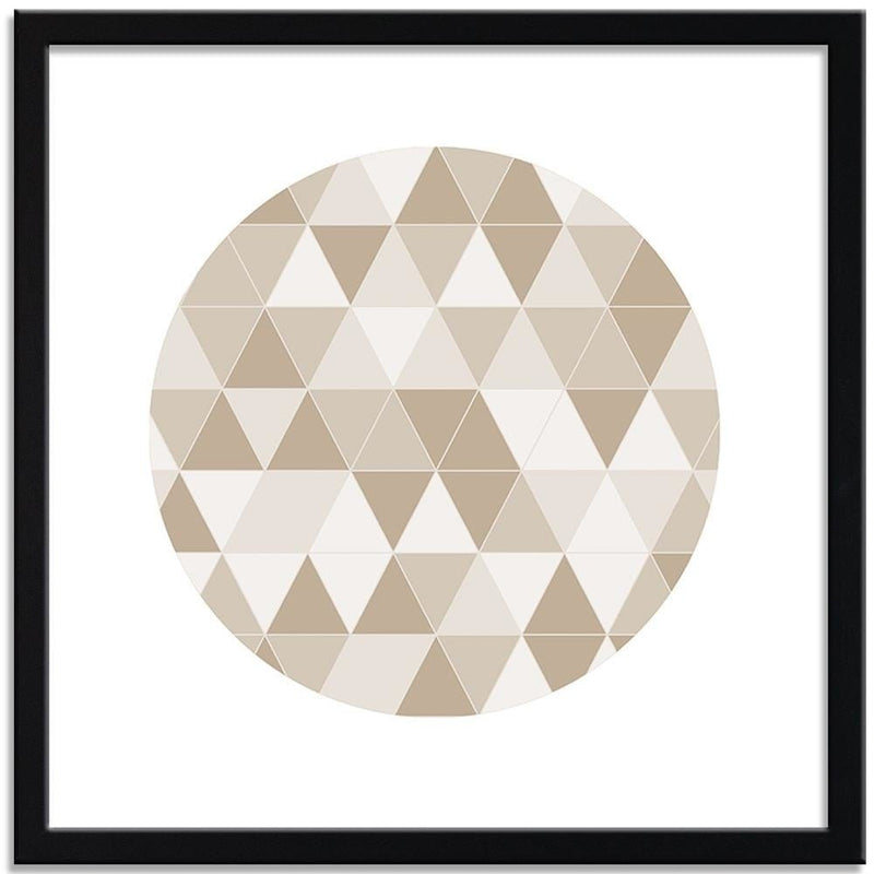 Glezna melnā rāmī - Abstract Geometric Circle  Home Trends