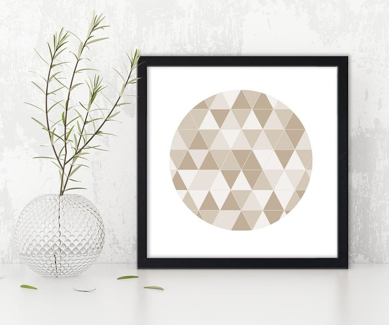 Glezna melnā rāmī - Abstract Geometric Circle  Home Trends