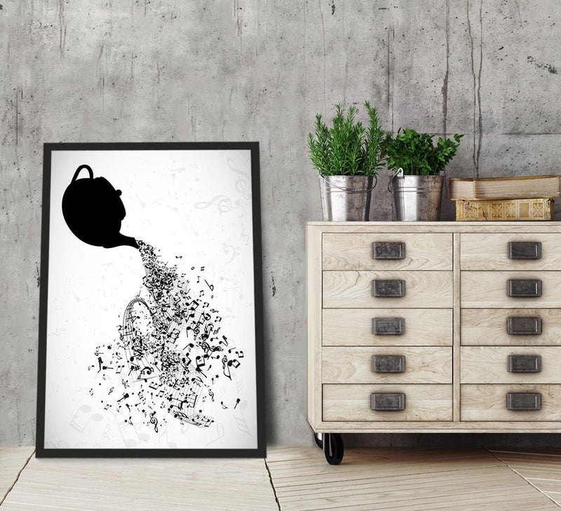 Glezna melnā rāmī - Abstract Image Black And White  Home Trends