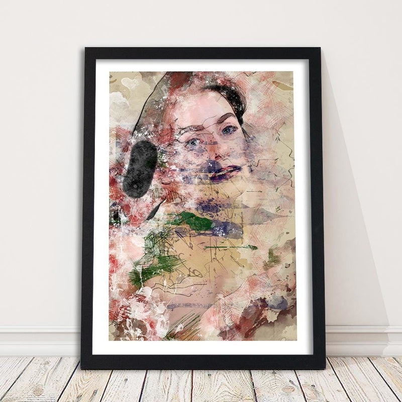 Glezna melnā rāmī - Abstract Woman's Face  Home Trends