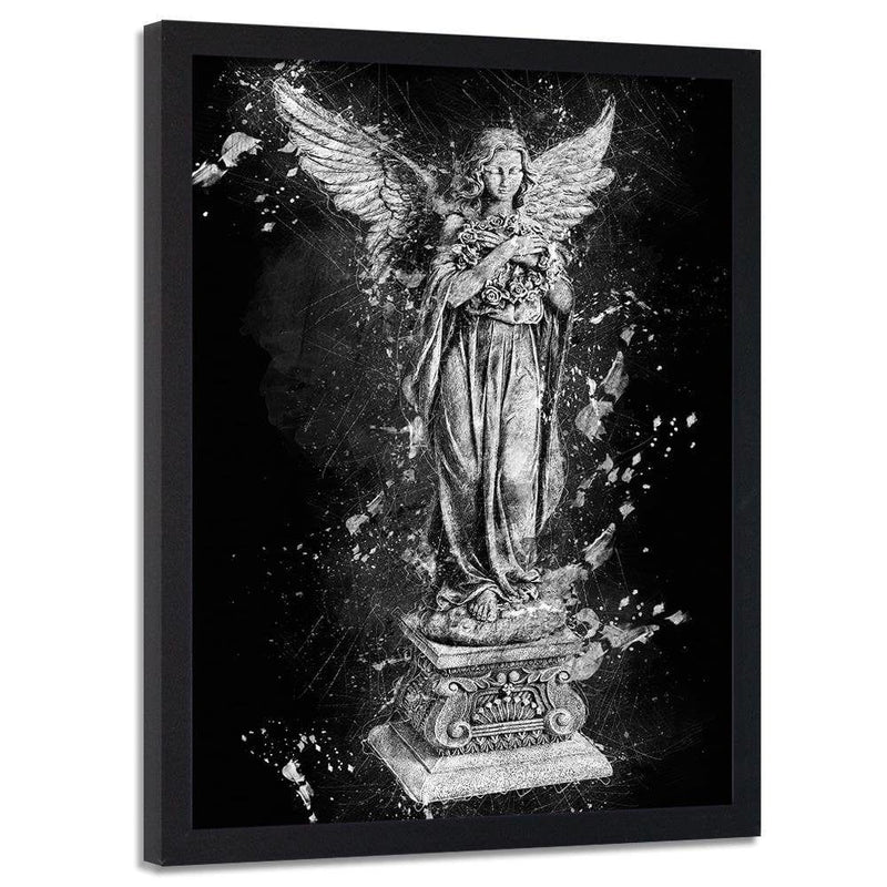 Glezna melnā rāmī - Angel Statue  Home Trends