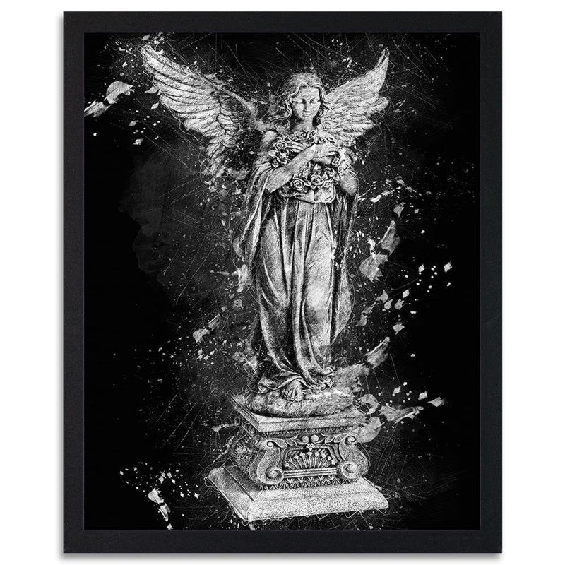 Glezna melnā rāmī - Angel Statue  Home Trends