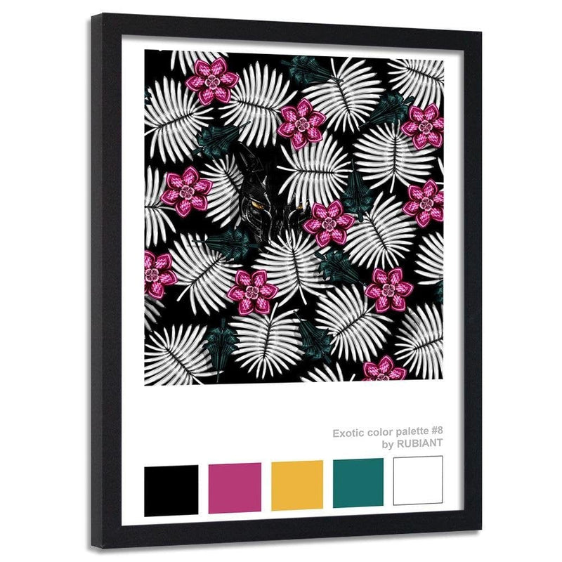 Glezna melnā rāmī - Artwork Tropical Pink  Home Trends