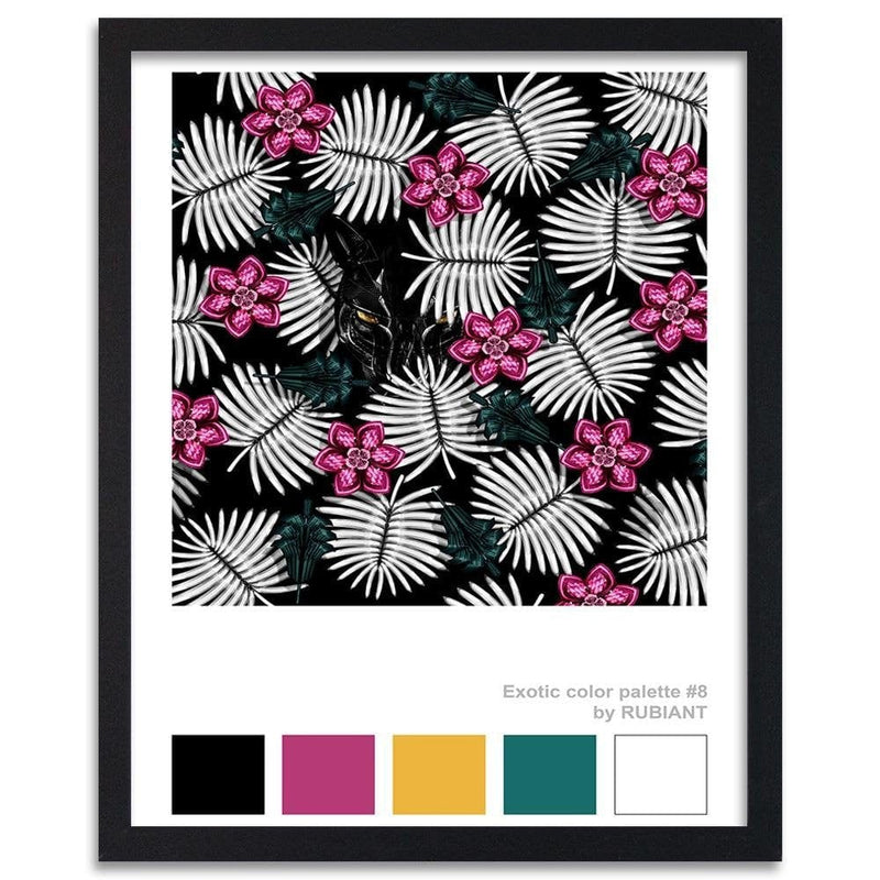 Glezna melnā rāmī - Artwork Tropical Pink  Home Trends