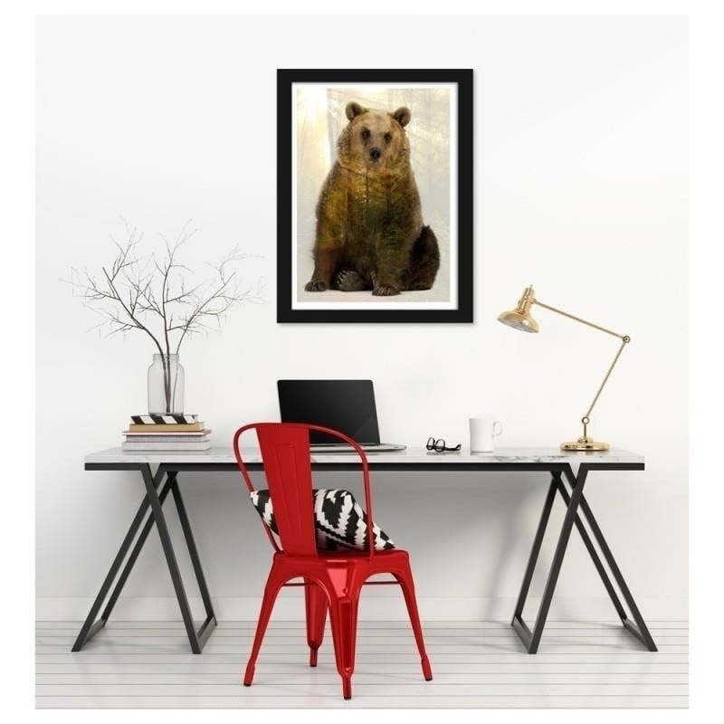 Glezna melnā rāmī - Bear  Home Trends