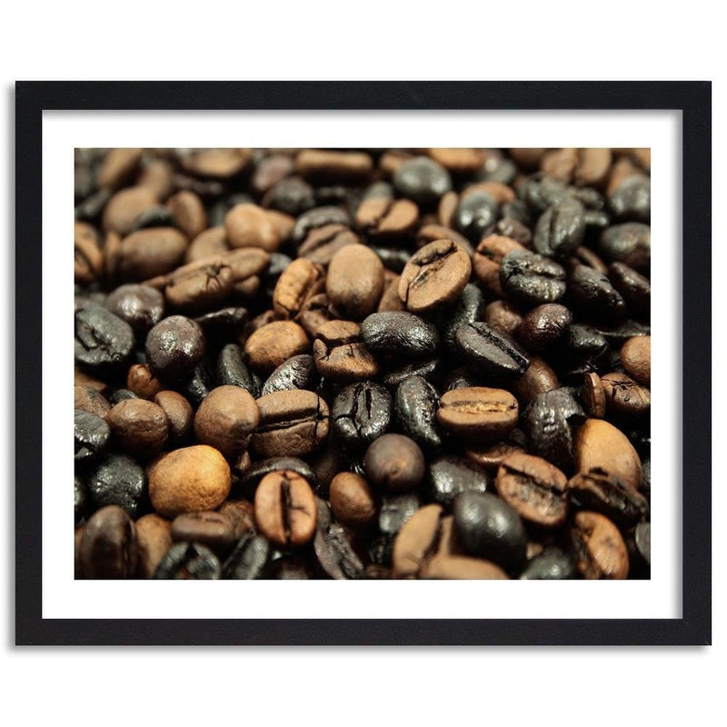 Glezna melnā rāmī - Black And Brown Coffee Beans  Home Trends