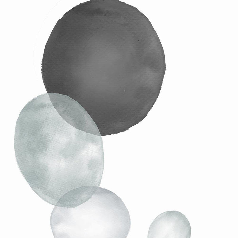 Glezna melnā rāmī - Black And Gray Circles  Home Trends