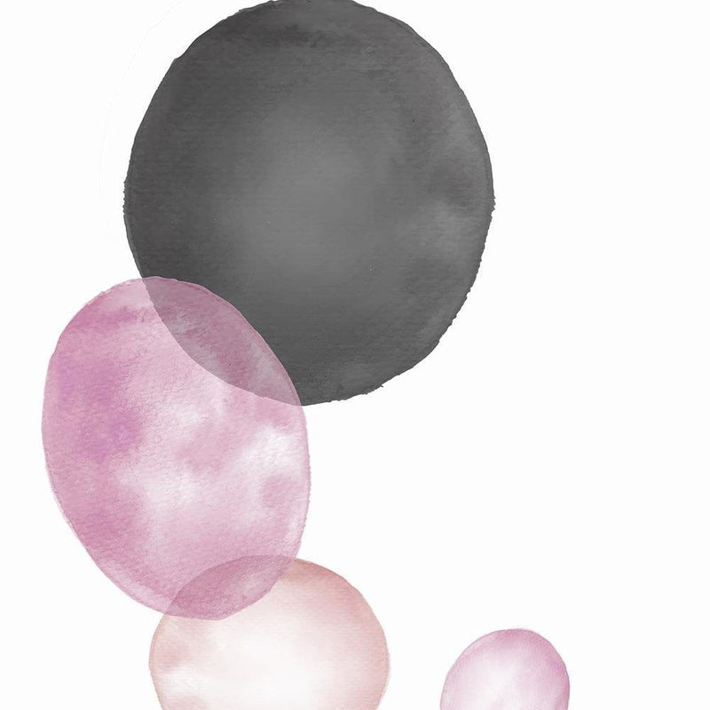 Glezna melnā rāmī - Black And Pink Circles  Home Trends