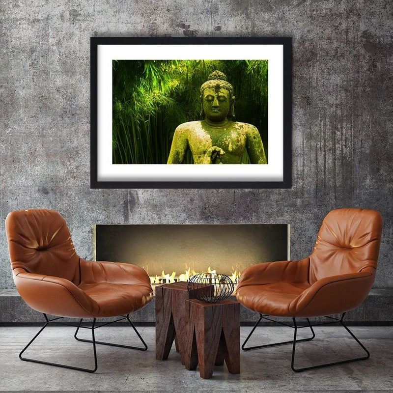 Glezna melnā rāmī - Buddha 4 Of Bamboos  Home Trends