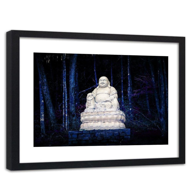 Glezna melnā rāmī - Buddha In The Forest  Home Trends