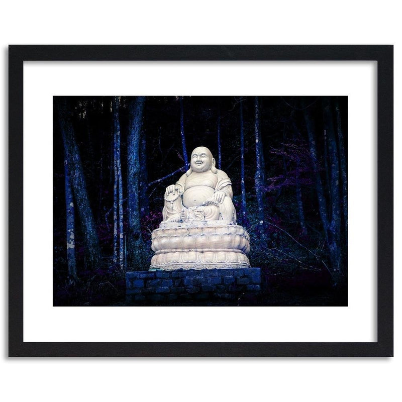 Glezna melnā rāmī - Buddha In The Forest  Home Trends