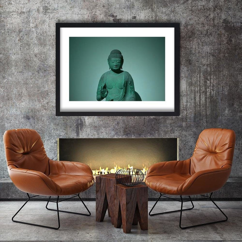 Glezna melnā rāmī - Buddha In The Shade  Home Trends