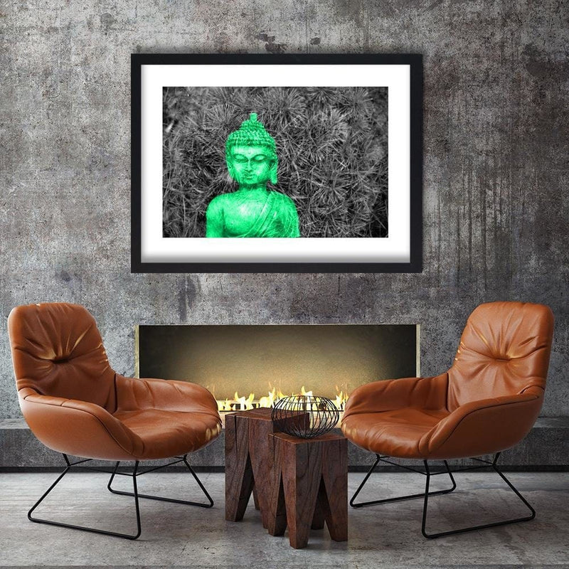 Glezna melnā rāmī - Buddha Sculpture  Home Trends