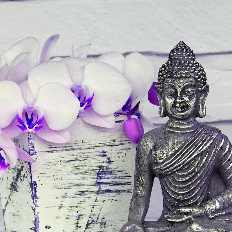 Glezna melnā rāmī - Buddha With Flower  Home Trends