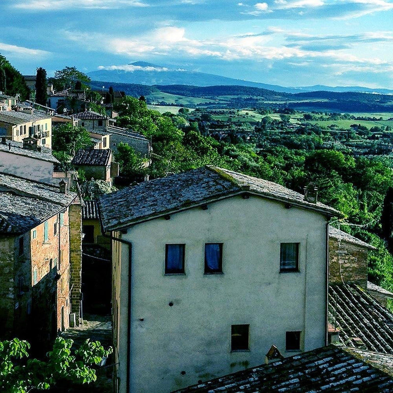 Glezna melnā rāmī - Buildings In Tuscany 4  Home Trends