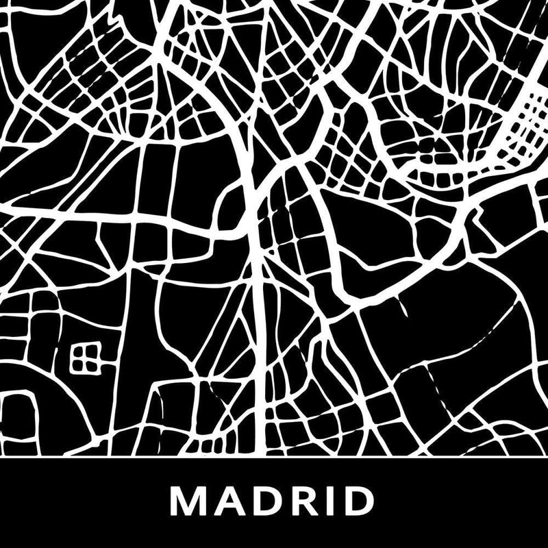 Glezna melnā rāmī - City In Madrid  Home Trends