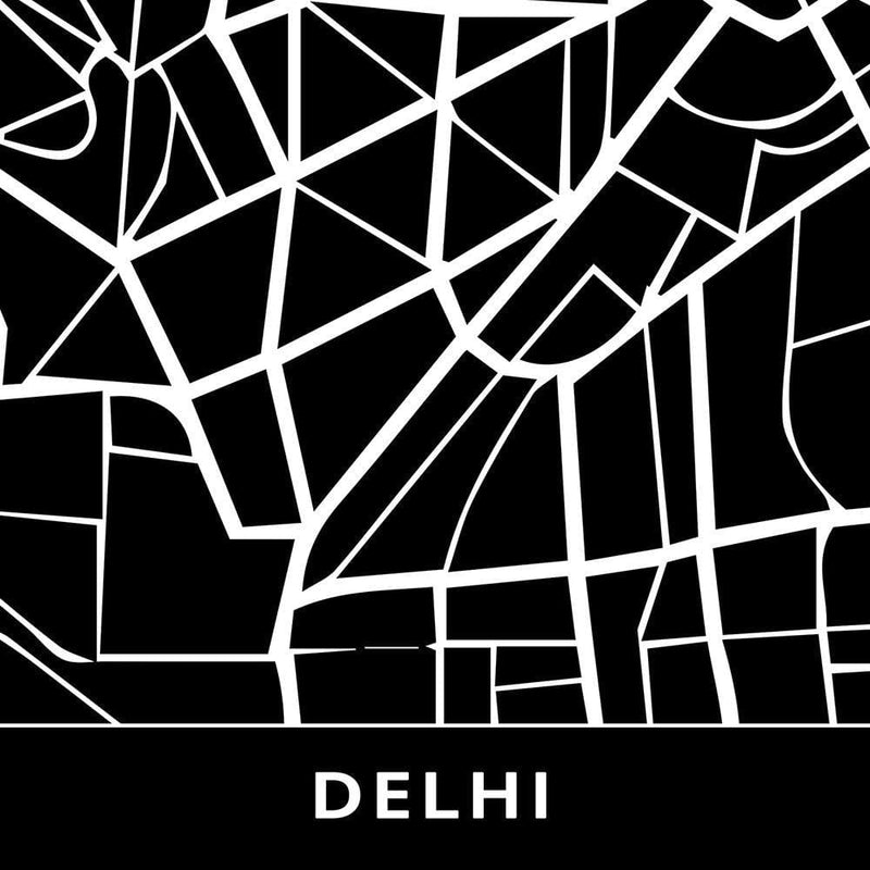 Glezna melnā rāmī - City Of Delhi  Home Trends