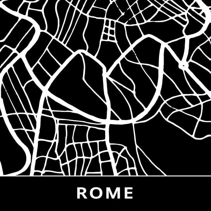 Glezna melnā rāmī - City Plan Rome  Home Trends