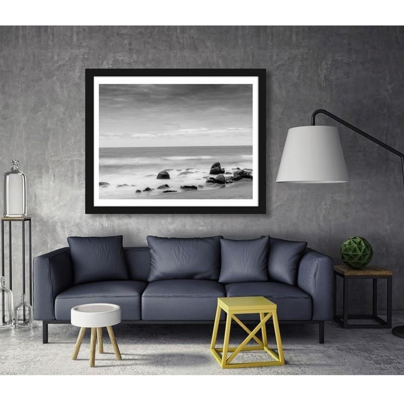 Glezna melnā rāmī - Cloudy sky by the sea  Home Trends