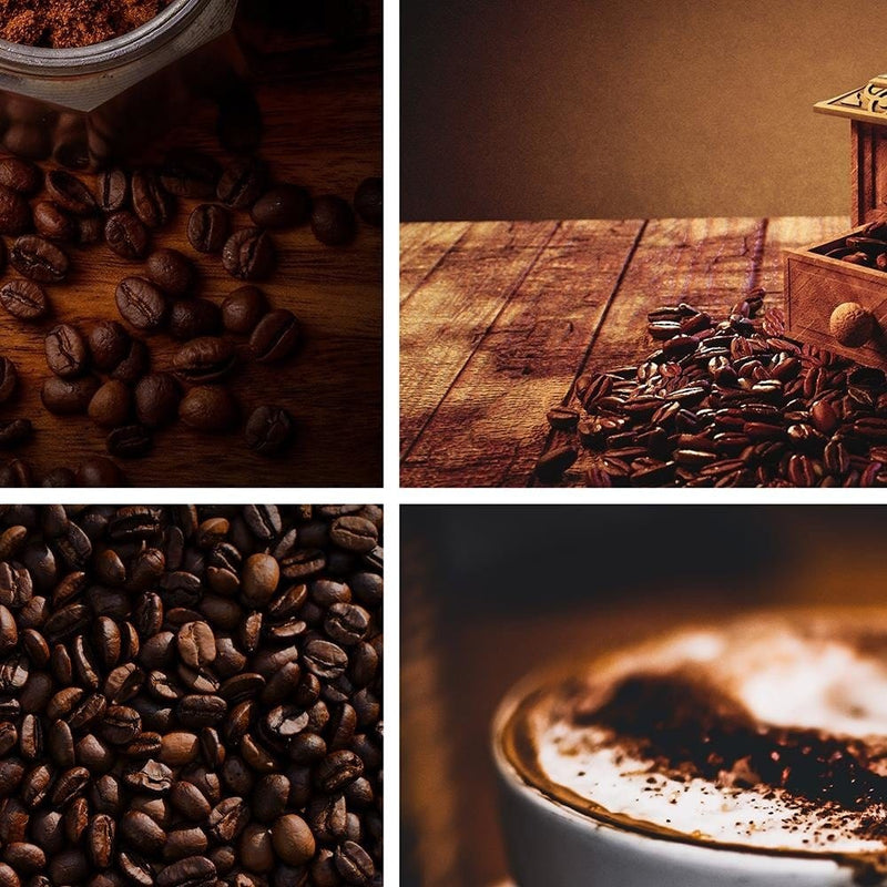 Glezna melnā rāmī - Coffee Beans And Coffee Grinder  Home Trends